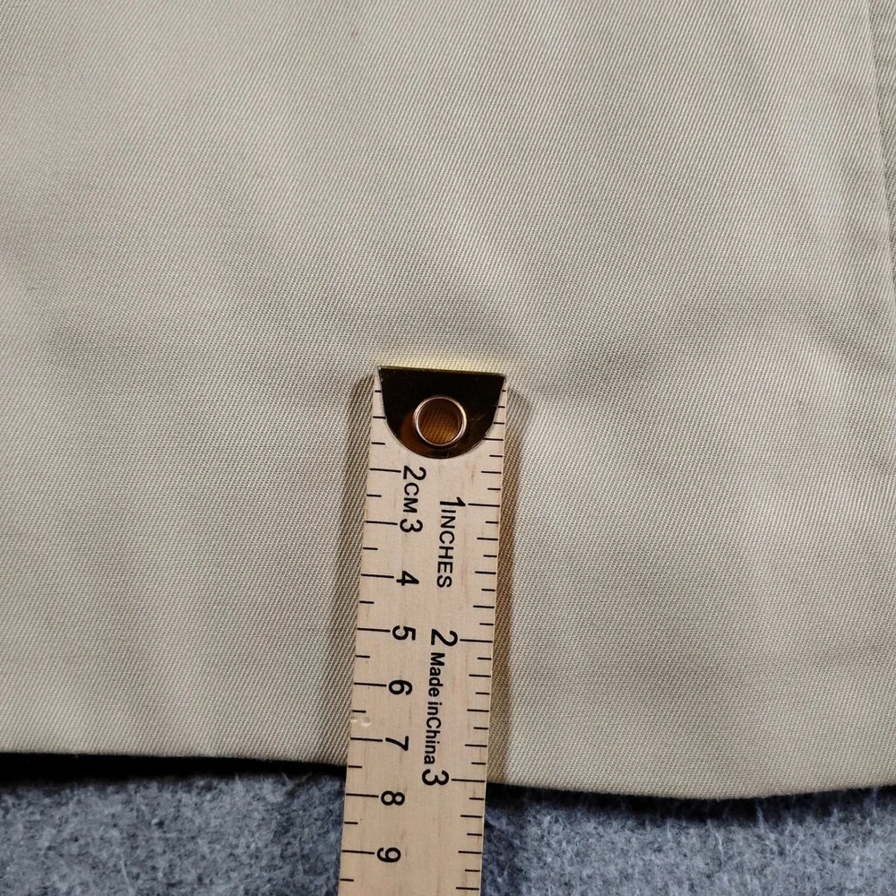 VTG Burberrys England Lane Crawford Beige Trench Coat Wool Liner Womens 6 Petite - Picture 12 of 16